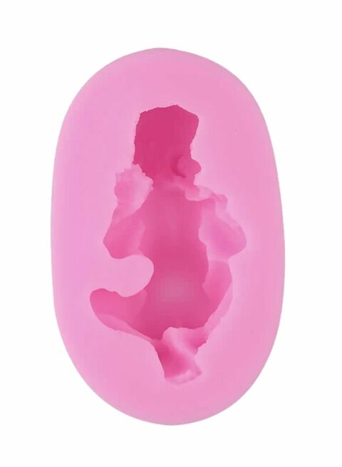 Generic - Sleeping Baby Shaped Silicone Cake Mold H18935 Pink 7.2 X 4.5 X 2.5Centimeter