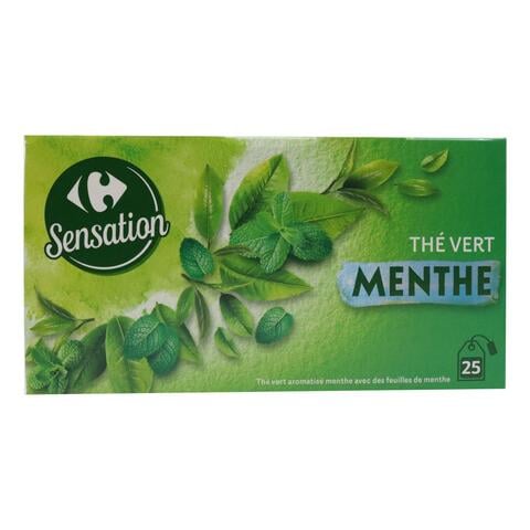 Buy Carrefour Mint Green Tea 1.6g 25  Bags in Saudi Arabia