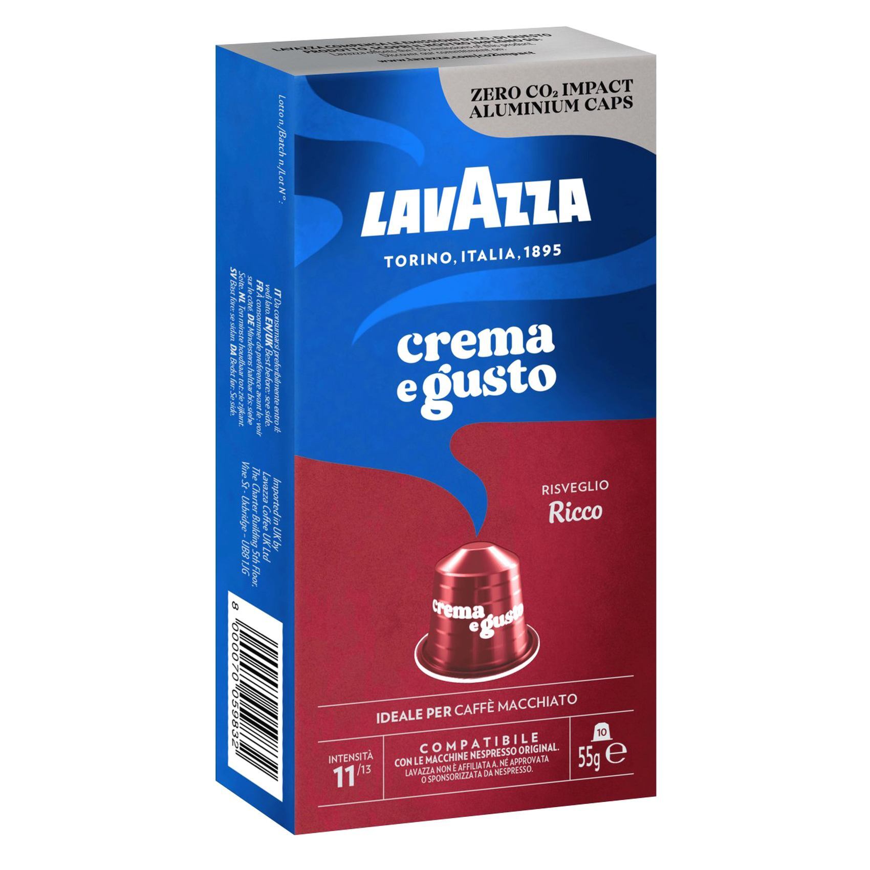 Buy Lavazza Crema Ricco Capsules 50g Online - Shop Beverages on Carrefour  UAE