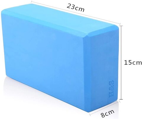 SKY-TOUCH Yoga Block Brick 2 Pack, Non-Slip Yoga Block Brick Foam Home Exercise Fitness Gym High Density EVA Foam Blocks for Improve Stretching Yoga/Pilates/Fitness 9&quot;x6&quot;x3&quot;(Blue)