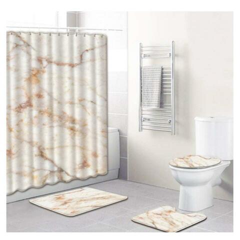 Lid Toilet Cover Pedestal Rug, Shower Curtain Sets With Rugs And Towels Accessories