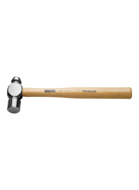 Tramontina Wooden Handle Ball Pein Hammer, Beige/Silver