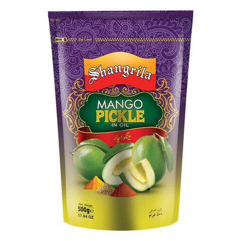 Shangrila Mango Pickle In Oil Plastic Pouch 500g