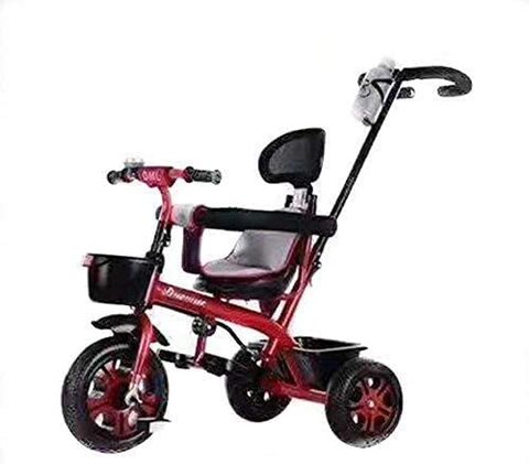 Ntech Baby Tricycle Toys Kids Tricycle With Push Bar Ride On Tricycle Bike Red