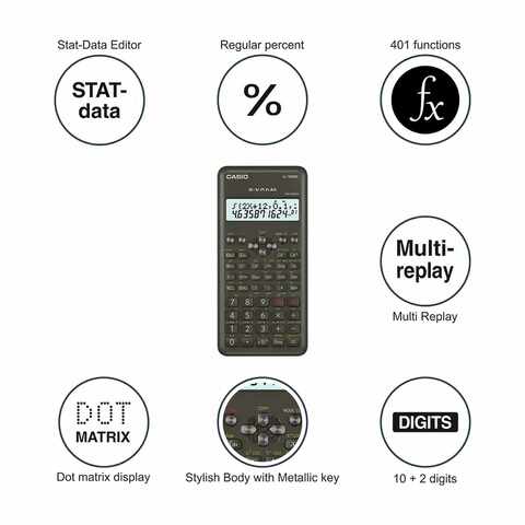 Casio FX-100MS Scientific Calculator 2nd Edition Black