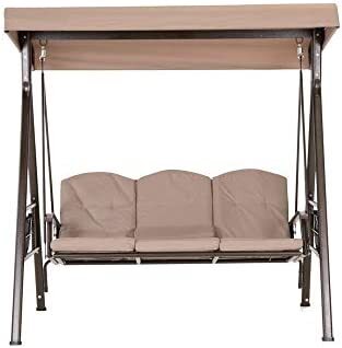 Outdoor three seater discount swing