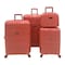 Track Universal 4 Wheel Hard Casing Luggage Trolley 72cm+62cm+51cm With Briefcase 35cm Orange