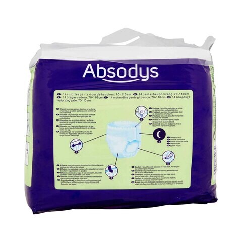 Carrefour Absodys Pants Night Adult Diaper Medium White 14 Diapers