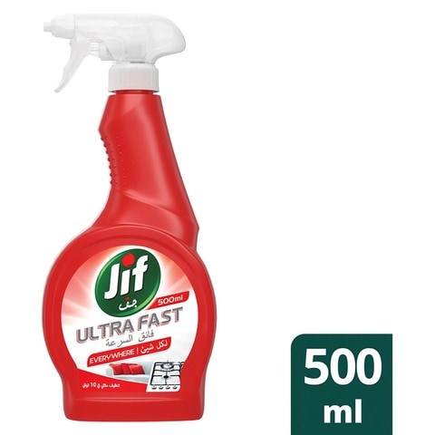 Jif Ultra Fast Cleaner Spray Removes Tough Dirt &amp; Stains Everywhere Fast &amp; Easy Clean Just In 10 Seconds 500ml