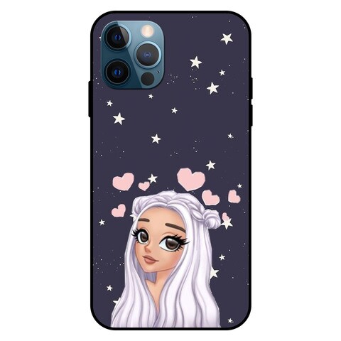 Theodor Apple iPhone 12 Pro Max 6.7 Inch Case Love Star Background Flexible Silicone Cover