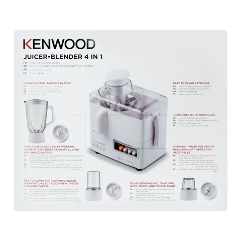 Kenwood 4 In 1 Juicer Blender White JEP 00