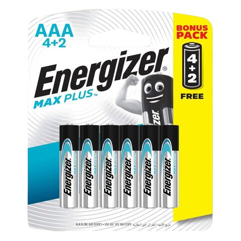 Energizer Max Plus AAA Batteries 6 Pieces