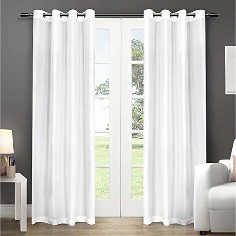 Buy Exclusive Home Curtains Chatra Faux Silk Window Curtain Panel Pair With Grommet Top 54x96 Winter White 2 Piece Online Shop Home Garden On Carrefour Uae