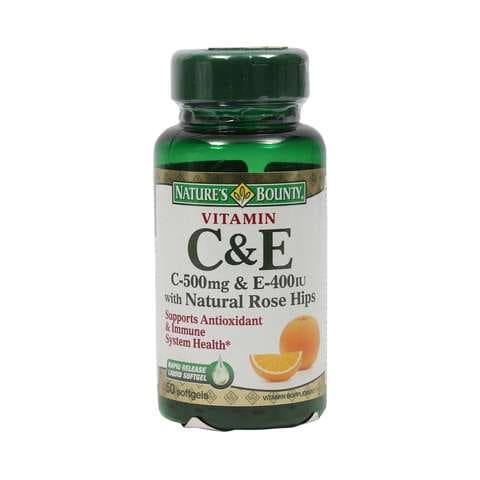 Nature&#39;s Bounty Vitamin C &amp; E, 50Pcs