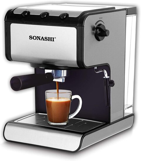 Sonashi 3 In 1 Coffee Machine Scm-4960 &ndash; 300W Coffee Maker With 1.4L Detachable Water Tank, 3 Switches, Overpressure Protection, Stainless Steel Filter, Kitchen &amp; Home Appliance