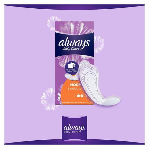 Always Daily Liners Comfort Protect Individually Wrapped - 40 Pads