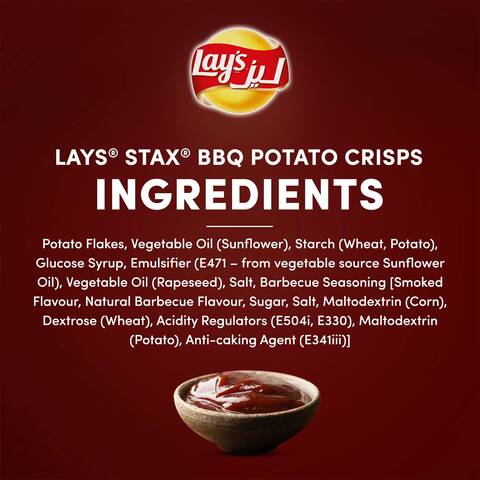 Lay&#39;s Stax BBQ Potato Crisps, 170g