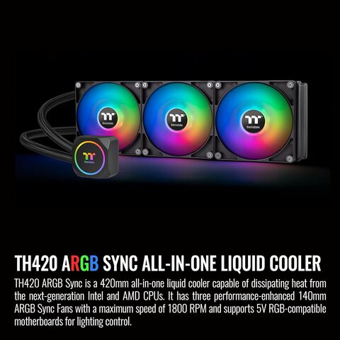 Buy Thermaltake Th420 ARGB Sync All-In-One Liquid Cooler, AMD(Am5/Am4 ...