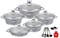 Cookware Set Of Granite Material 17 Pieces With Kitchen Tools