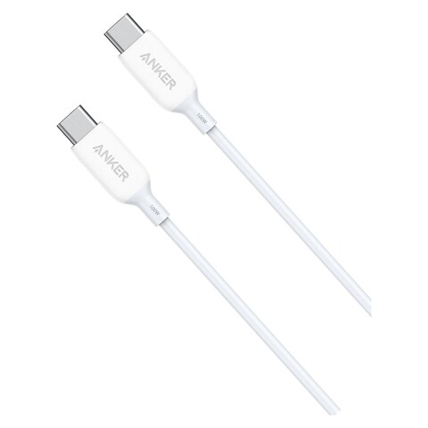 Anker PowerLine III USB C To USB C Data Sync Charging Cable White 6ft
