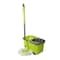 Spin Mop Stainless Steel 360 with Bucket, 1 Extra Microfiber Mop Heads,Automatic Rotary Floor Cleaning System, Easy Press Handle Mop,  Spinning Mop and Bucket (green)