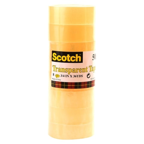 Scotch Transparent Tape 508 Clear Pack of 8