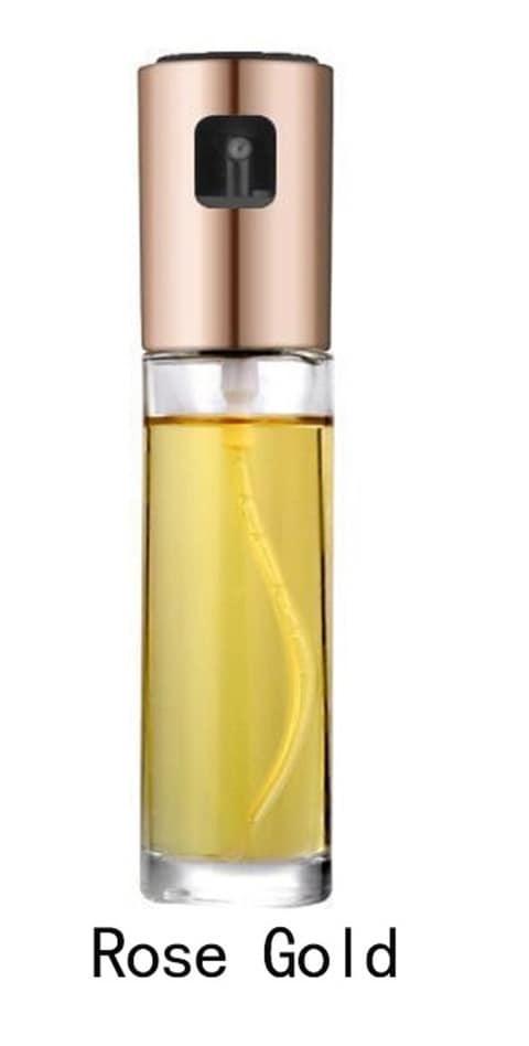 Lavish Oil Mist Sprayer Glass Bottle Pressing Type 100 ml, Color Rose Gold