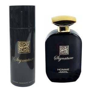 Signature Black Men&#39;s Gift Set: Eau De Parfum 100ml + Deodorant 200ml