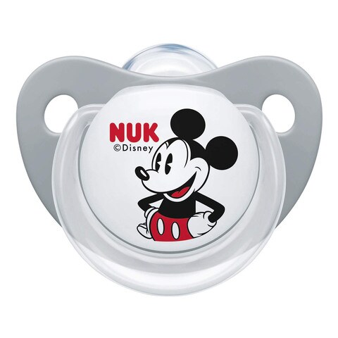 NUK Mickey Mouse Silicone Soothers 0-6m Multicolour Pack of 2