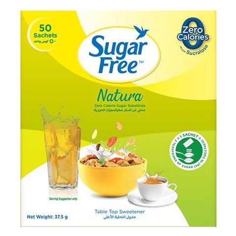 Buy Sugar Free Natura Zero Calorie Sweetener 0 75g Pack Of 50 Online Shop Food Cupboard On Carrefour Uae