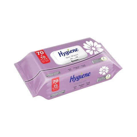 Hygiene Wet Wipes - 80 Wipes - Lavender