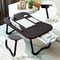Lushh laptop deskFolding Bed Table Laptop Desk with iPad and Cup Holder Adjustable Lap Tray Notebook Stand foldable watch moveiies -Black