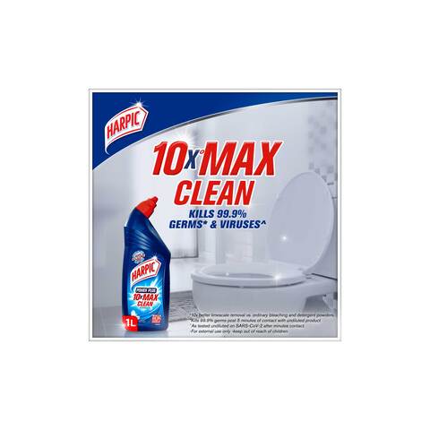 10x Max Harpic Power Plus Toilet Cleaner, Packaging Size: 1 Litre