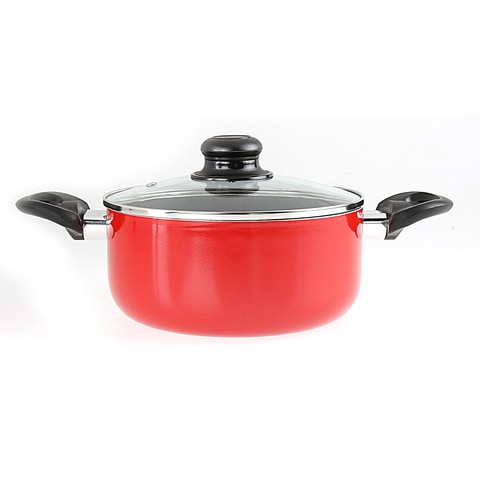 First1 Non-Stick Casserole With Lid Red 20cm