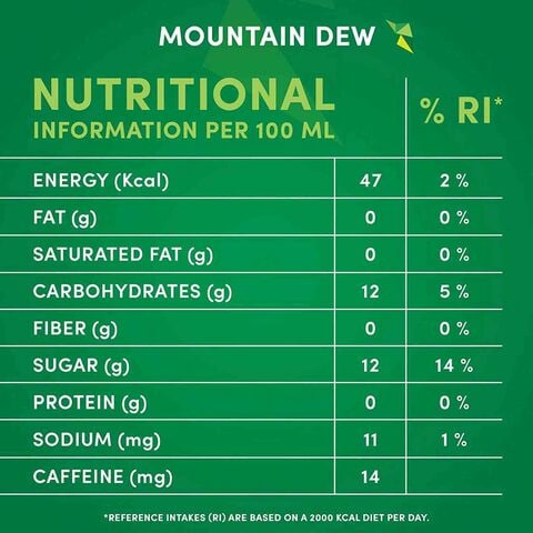 Mountain Dew Carbonated Soft Drink Mini Cans 155ml Pack of 15