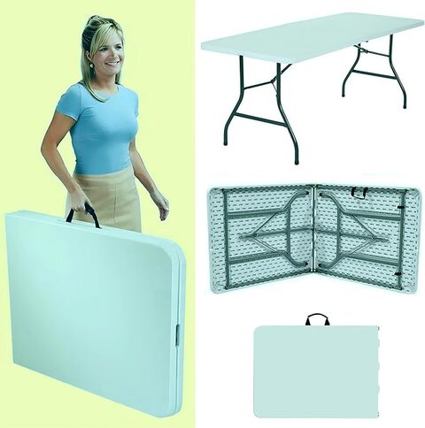 Portable folding camping store table