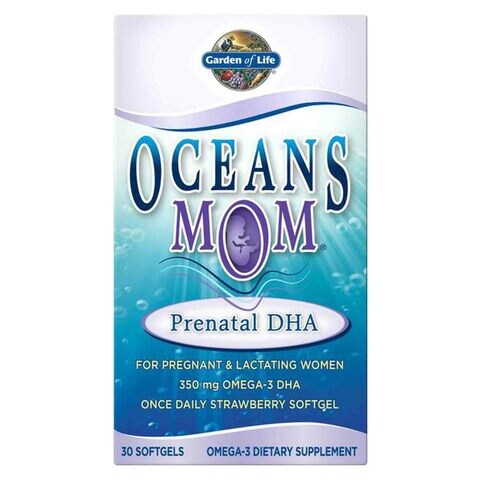 Buy Garden Of Life Oceans Mom Prenatal DHA Omega-3 Dietary Supplement Softgels 30 count in UAE