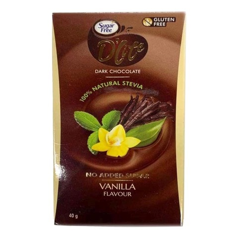 Sugar Free D&#39;lite Vanilla Flavor Dark Chocolate Bar 40g