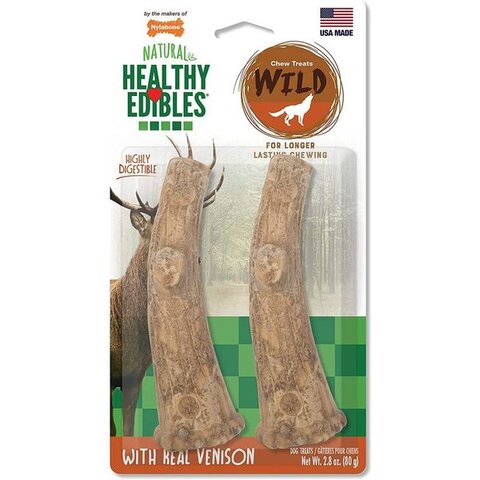 Healthy Edibles Antler Real Venison 2 count Medium