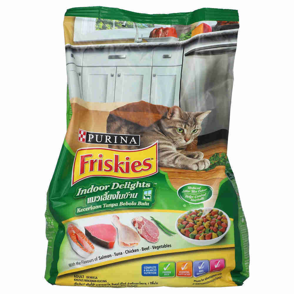 Buy Purina Friskies Indoor Delights Flavor of Salmon,Tuna,Chicken 