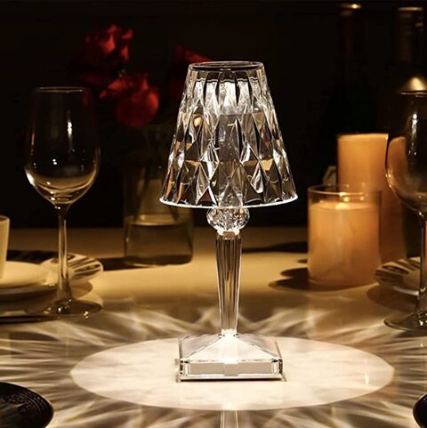 Buy Crystal Table Lamp, LED Night Light Bedside Lamp with USB Charging Port,Acrylic  Touch Control Crystal LampDecoration Desk Nightstand Lamps,Decorative Lamp  for Living Room Bedroom Online - Shop Home & Garden on