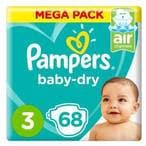 Buy Pampers Baby-Dry Diapers Size 3 6-10kg Mega Pack 68 Count in Kuwait