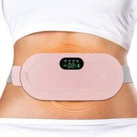 Portable Cordless Heating Pad, Electric Belt Slimming Vibration Waist Massager Shaper Weight Loss -Burning Hot Compress/Pulse/Vibrate