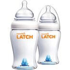 اشتري Munchkin 2-Piece Latch Anti-Colic Baby Feeding Bottle Set 240ml في السعودية