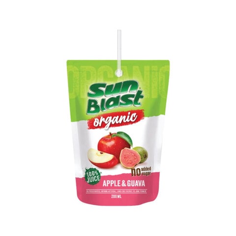 صن بلاست عصير تفاح عضوي وجوافة 100٪ 200 مل