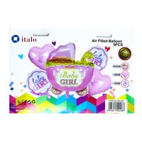 Italo Baby Girl Theme Foil Balloon 5 PCS