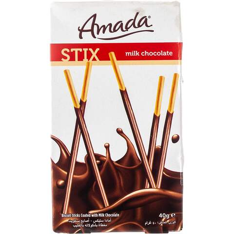 Amada Stix Milk Chocolate 40g