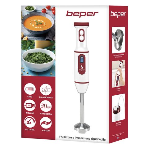 Beper Rechargeable Hand Blender P102FRU300 60W White