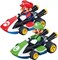 MarioKart Carrera GO!!! Racetrack with 2 Cars Slot Car Racing Toy Track Set With Jump Ramp Featuring Mario and Lungi for Kids (Carrera GO!!! With Adapter)