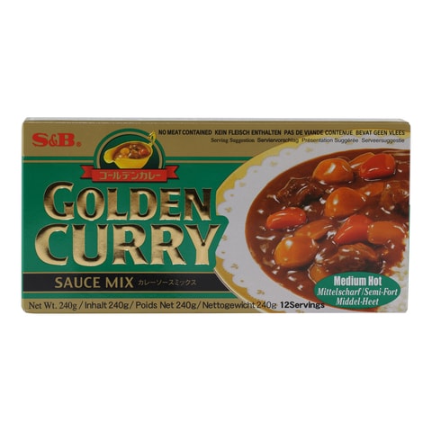 S&amp;B Golden Curry Sauce Mix Medium Hot 240g